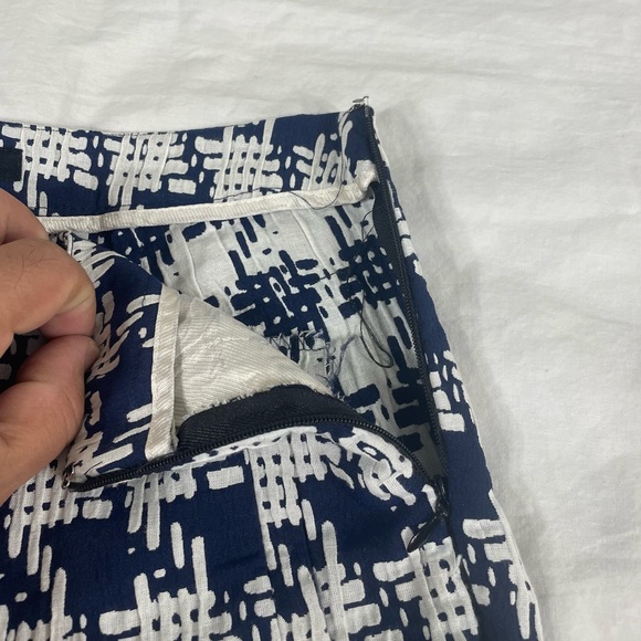 Zara Basic Women Blue Pattern Size Zipper Skinny Pants Size XS - Picture 8 of 10